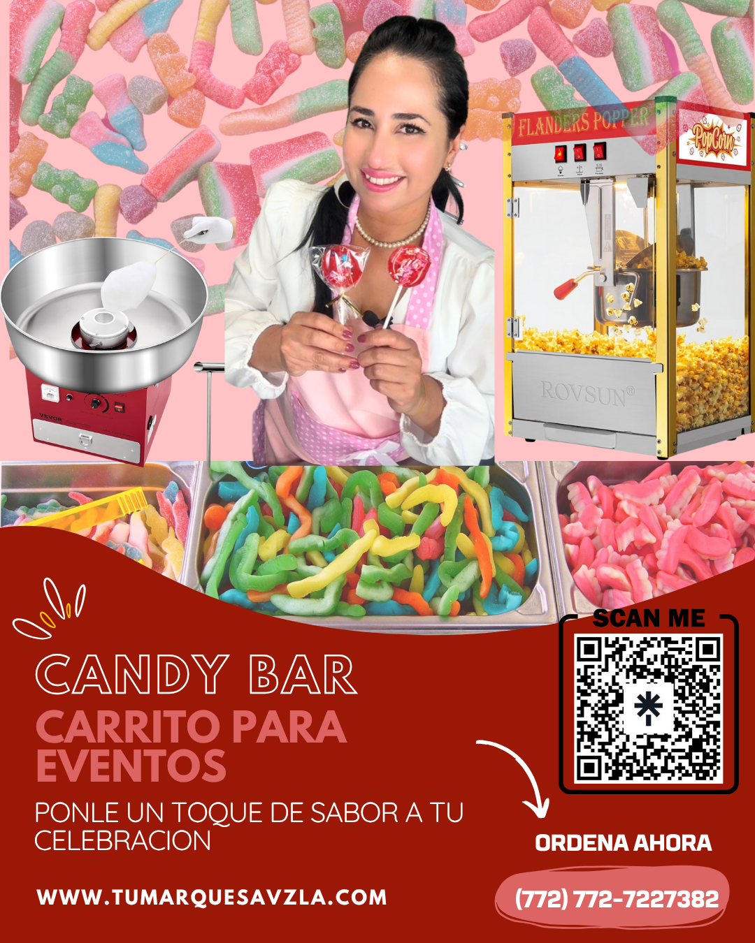 RENTA DE CARRITOS PARA EVENTOS (cake bar )