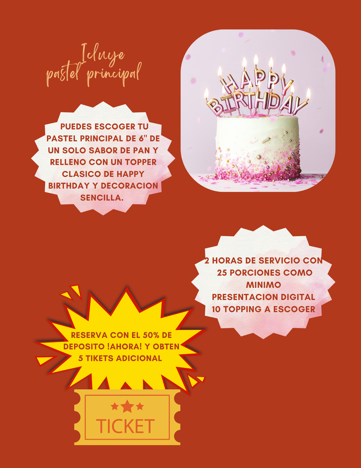 RENTA DE CARRITOS PARA EVENTOS (cake bar )