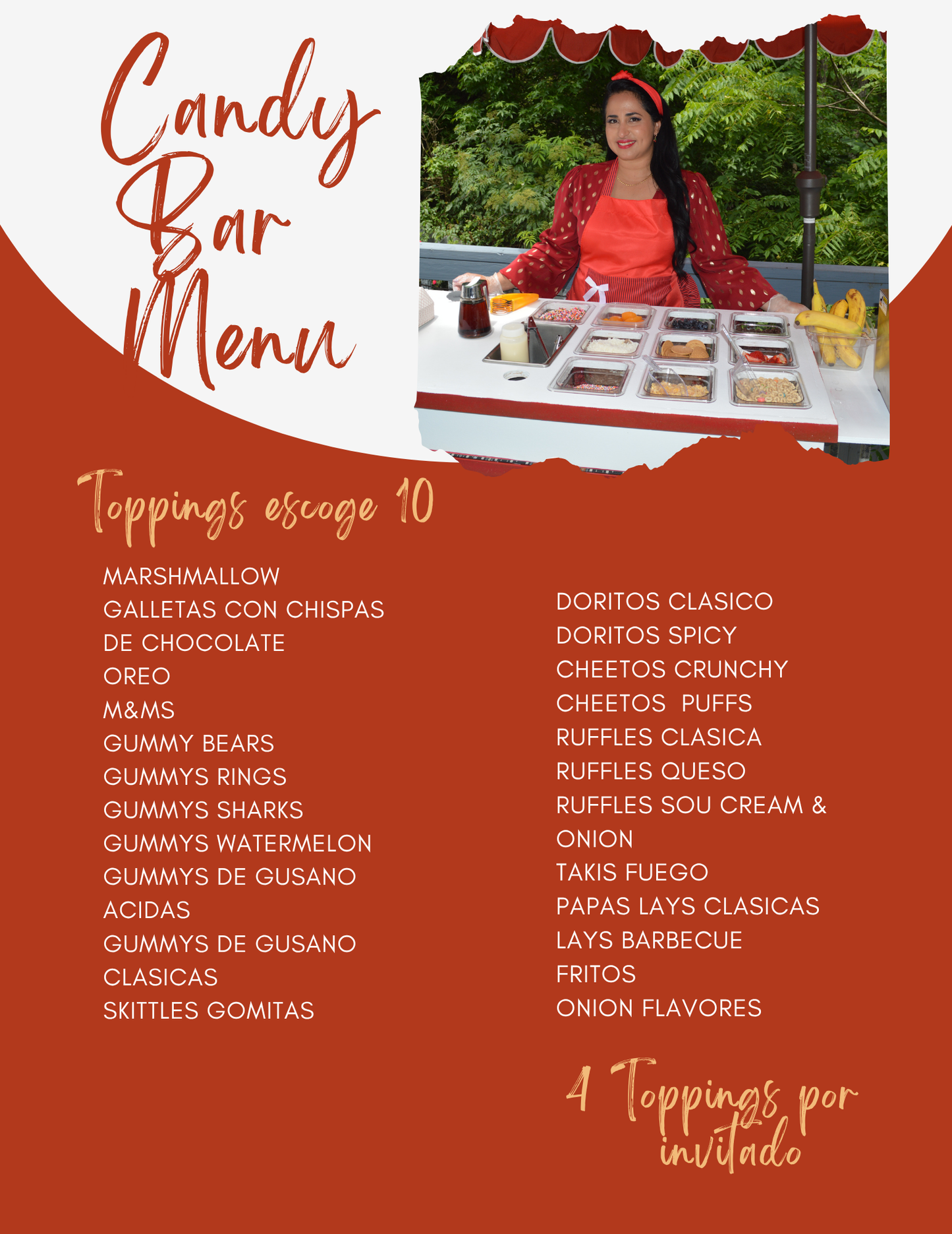 RENTA DE CARRITOS PARA EVENTOS  (cake bar )