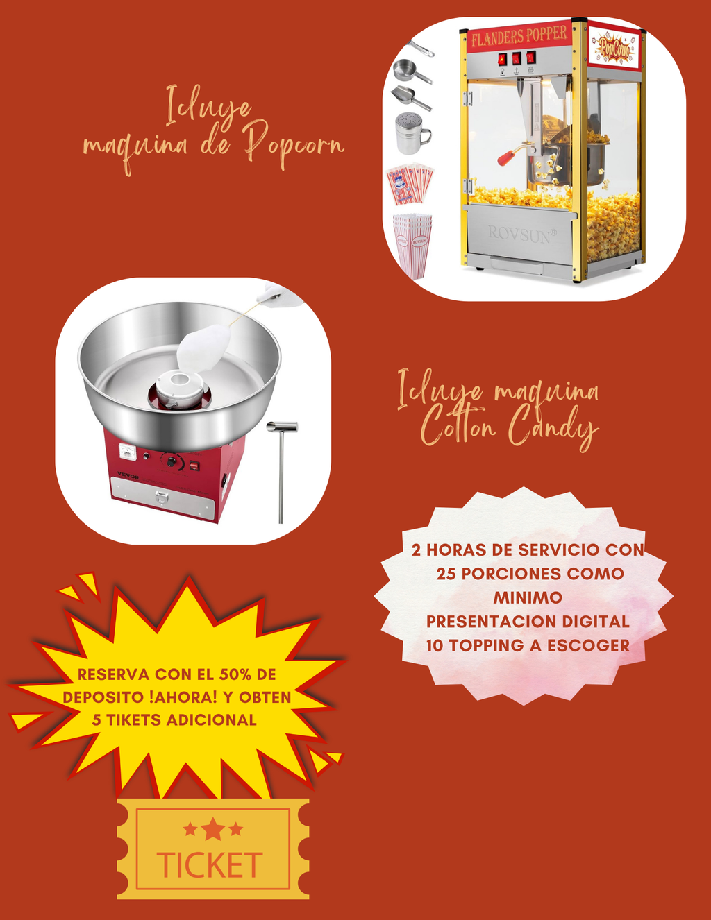 RENTA DE CARRITOS PARA EVENTOS  (cake bar )